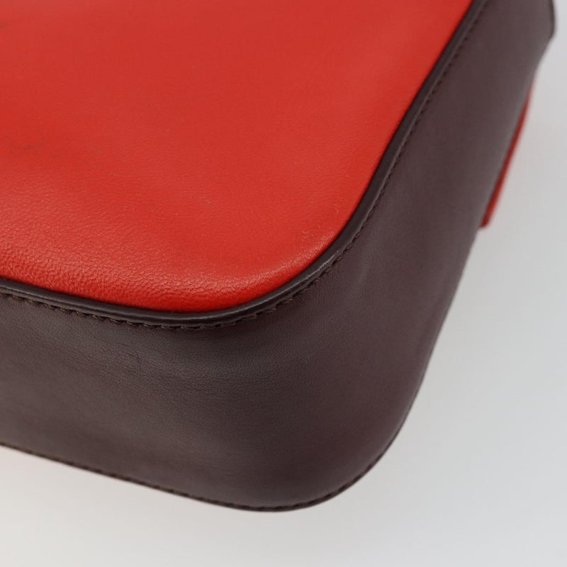 Fendi Be Baguette Flap Leather Red Bag