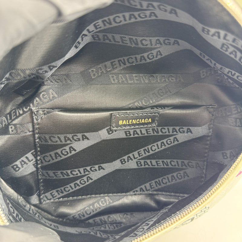 Balenciaga Graffiti Souvenir Belt Leather White Bag