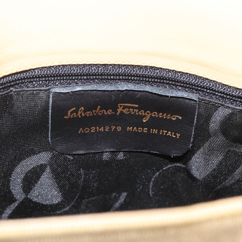 Salvatore Ferragamo Gancini Tote Canvas Beige