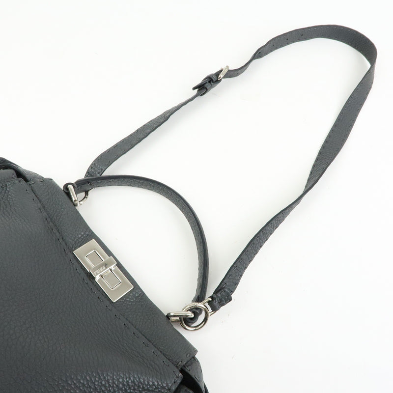 Fendi Selleria Peekaboo Leather Gray Bag