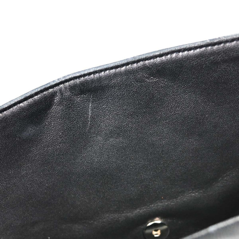 Chanel Vintage Classic Top Handle Flap Quilted Lambskin Black Leather Bag