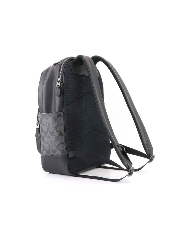 Coach Signature Coated Canvas Backpack — Gray