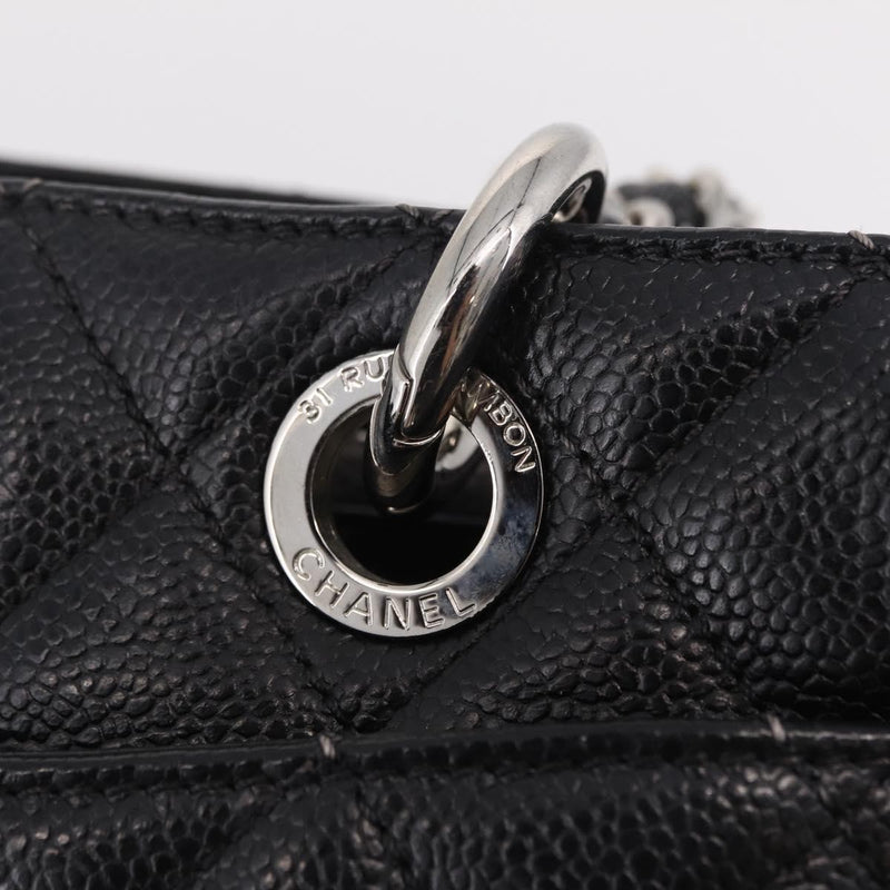 Chanel Grand Shopping Quilted Caviar Black Leather Bag