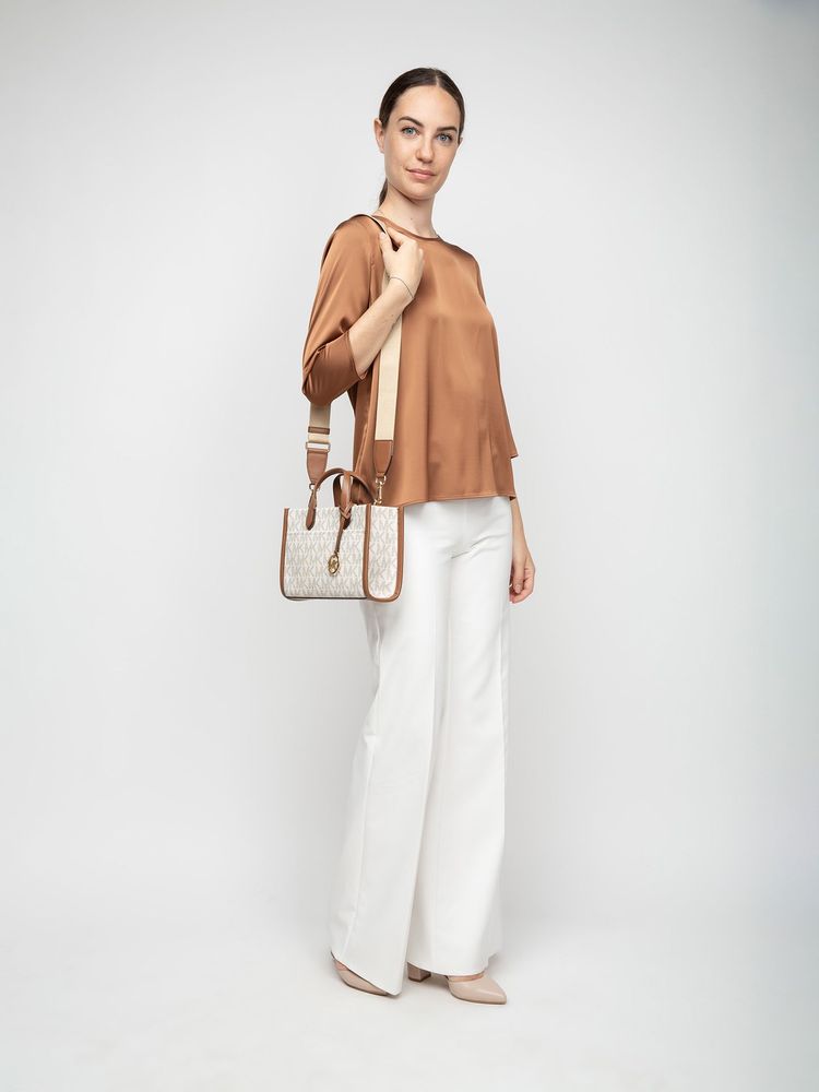 Michael Kors Gigi Tote Bag — Beige 89.coated Canvas