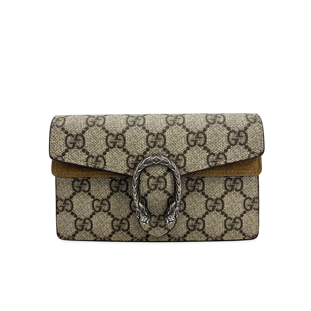Gucci Dionysus Bag Gg Coated Canvas With Leather Brown