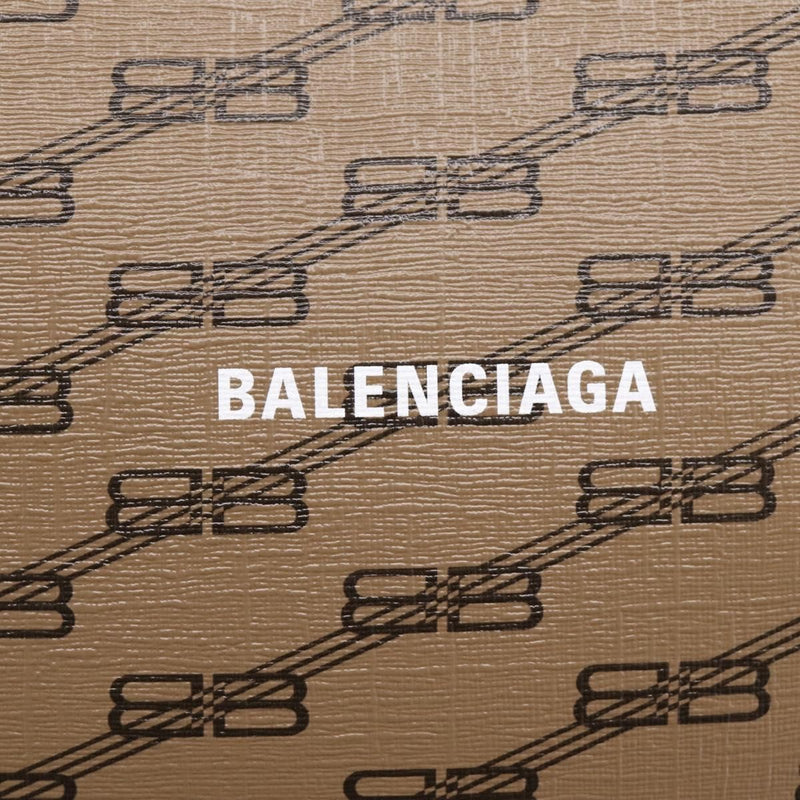 Balenciaga Signature Pouch Monogram Pvc Leather Beige