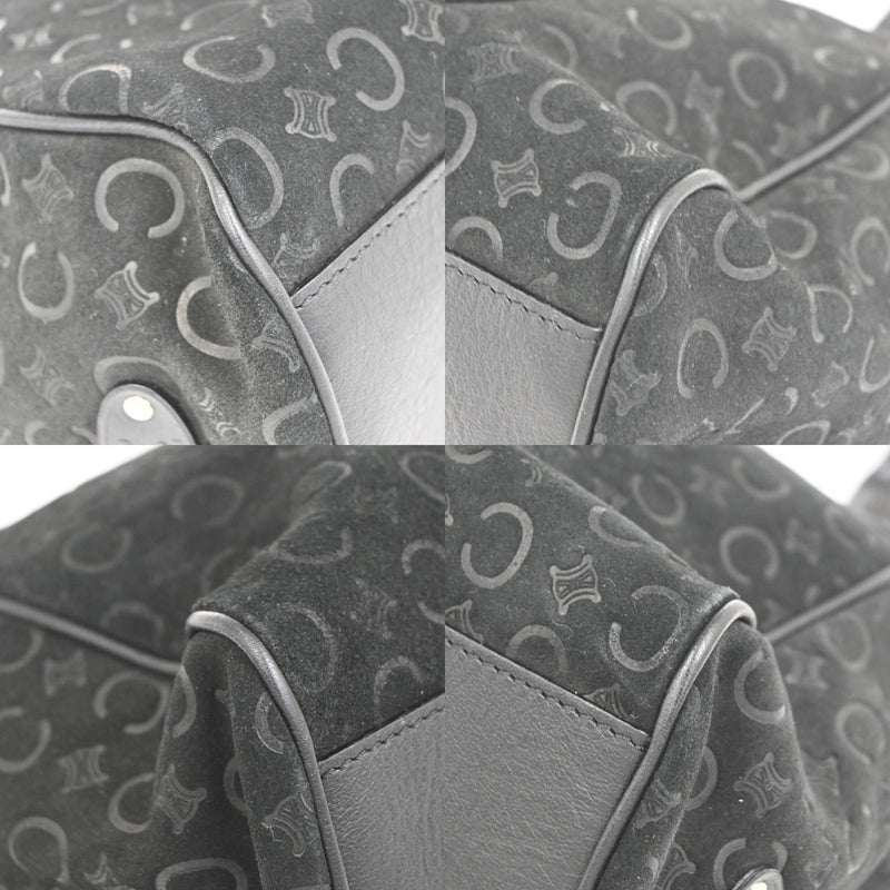 Celine C Macadam Suede Black Bag