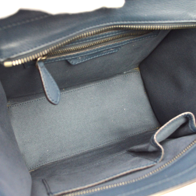 Celine Luggage Grainy Leather Navy Bag