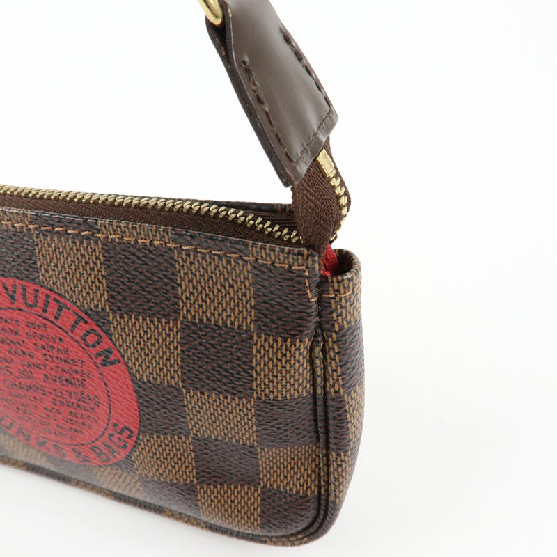 Louis Vuitton Pochette Accessoires Limited Edition Damier Brown Canvas Bag