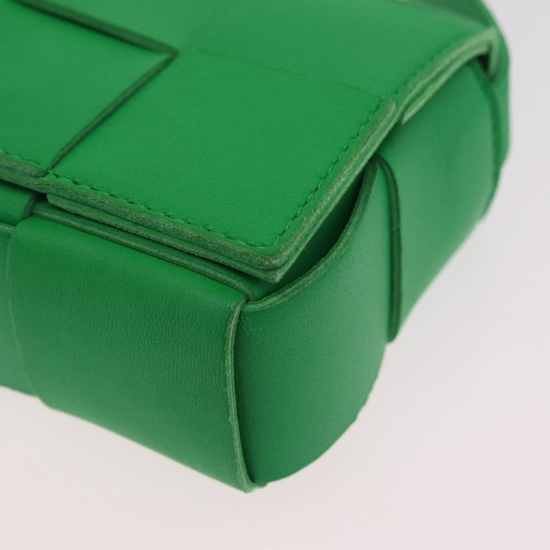 Bottega Veneta Cassette Maxi Intrecciato Leather Green Bag