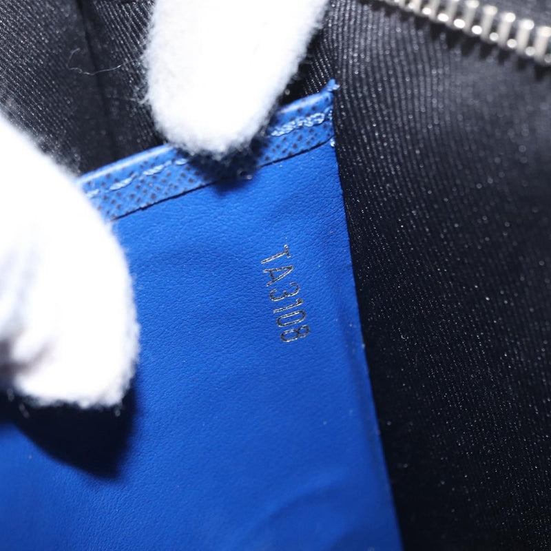 Louis Vuitton Pochette Voyage Taiga Leather Blue Bag