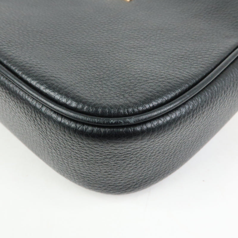 Coach Shoulder Leather Black Bag