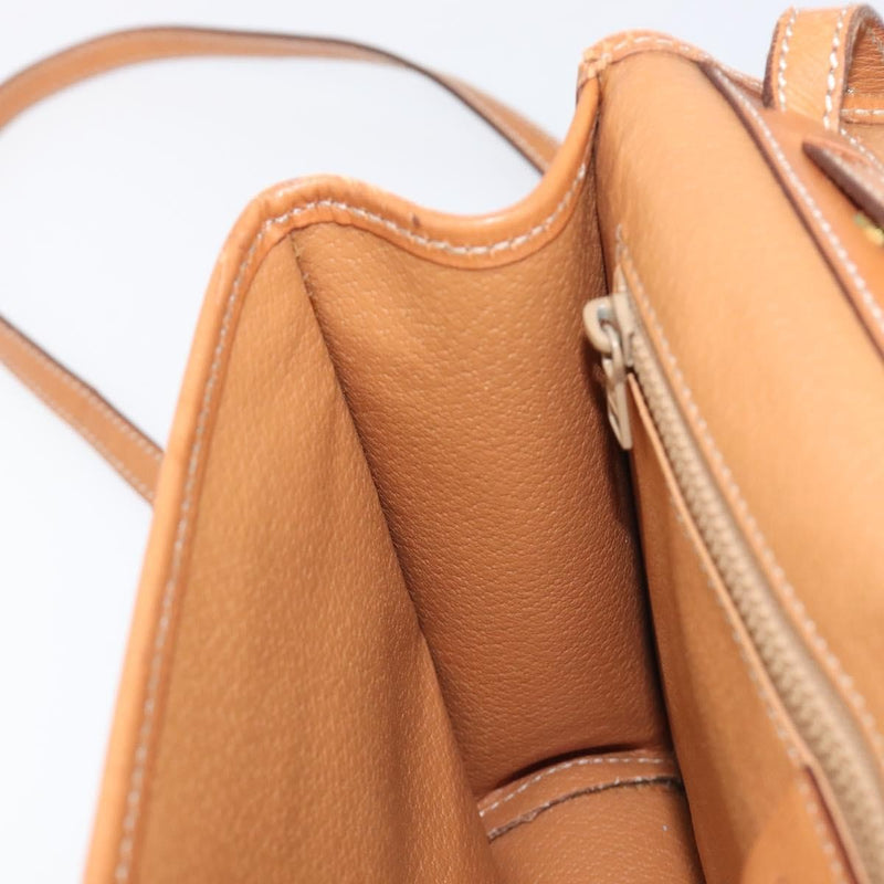 Celine Macadam Shoulder Canvas Brown Bag
