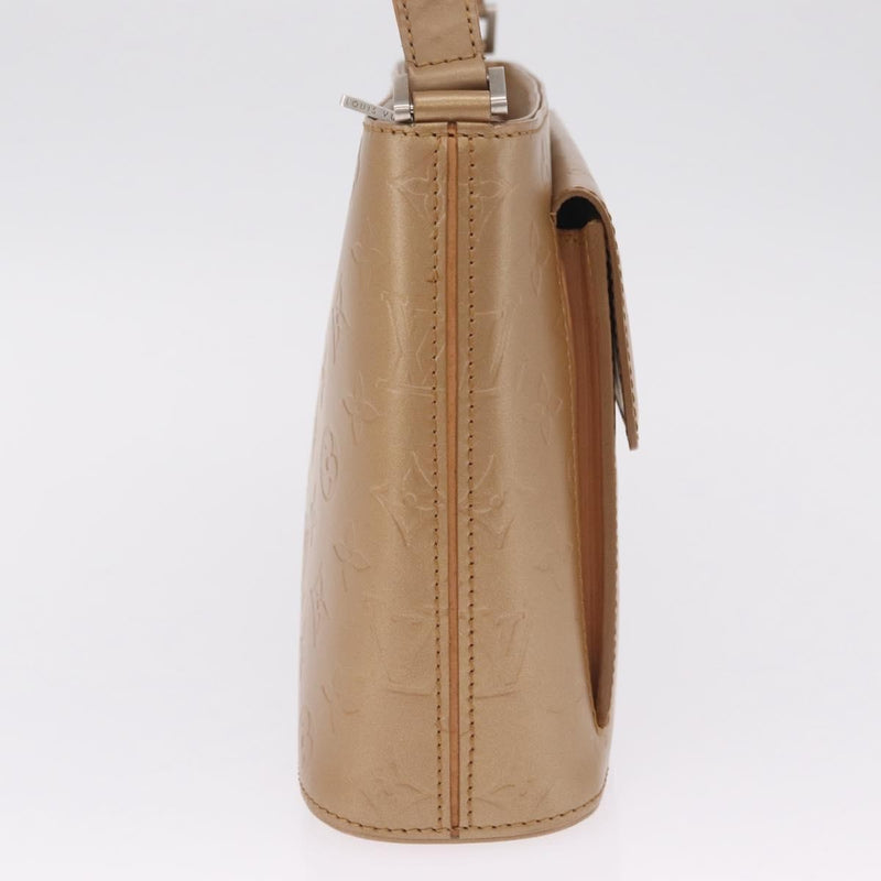Louis Vuitton Mat Allston Monogram Vernis Beige Leather Bag