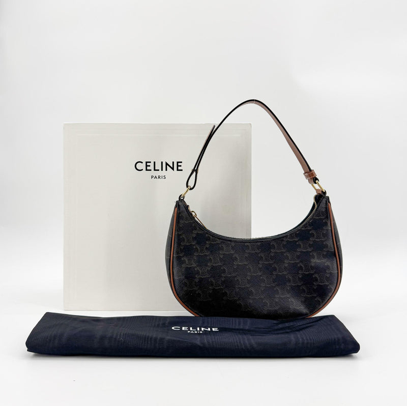 Celine Triomphe Canvas Black Bag