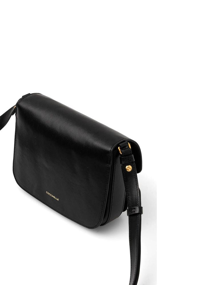 Coccinelle Shoulder Bag — Black Calf Split