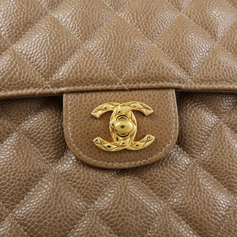 Chanel Vintage Front Pocket Camera Quilted Caviar Brown Leather Bag