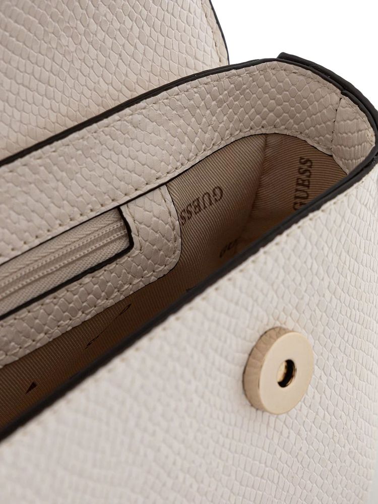 Guess Polyurethane Shoulder Bag — White
