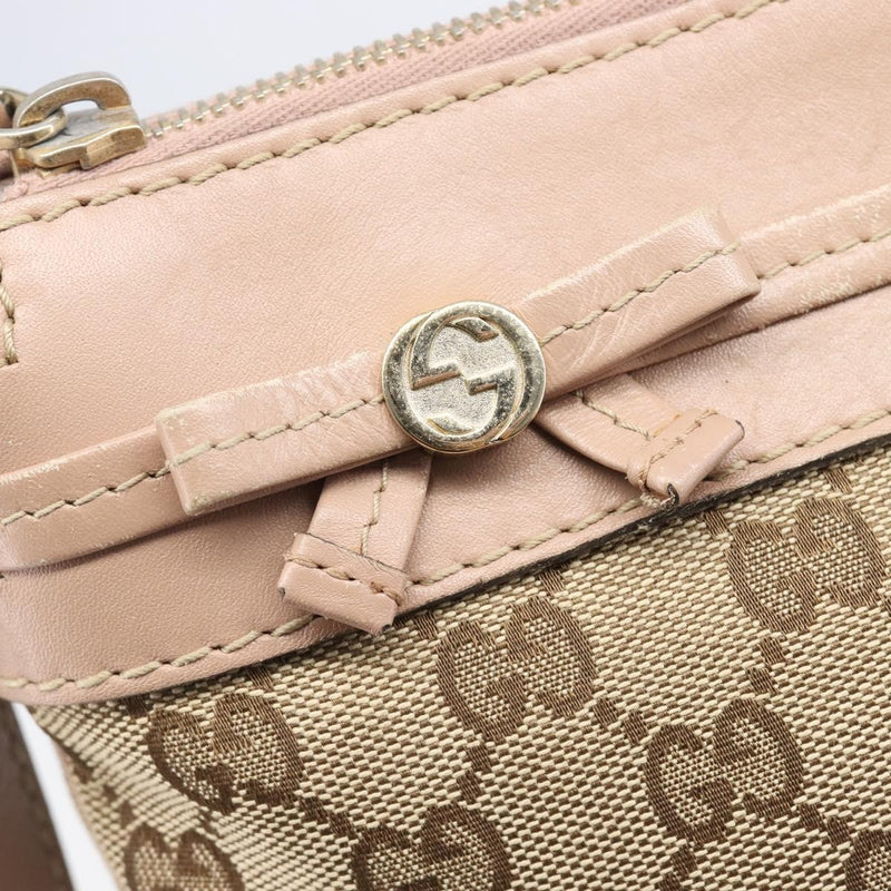 Gucci Mayfair Messenger Gg Canvas And Leather Beige