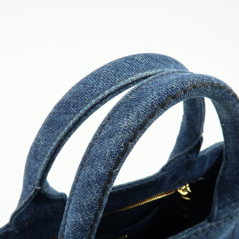 Prada Canapa Convertible Denim Blue Denim_jeans Bag
