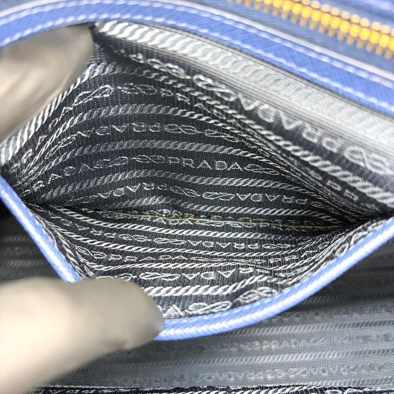 Prada Lux Open Saffiano Leather Blue Bag