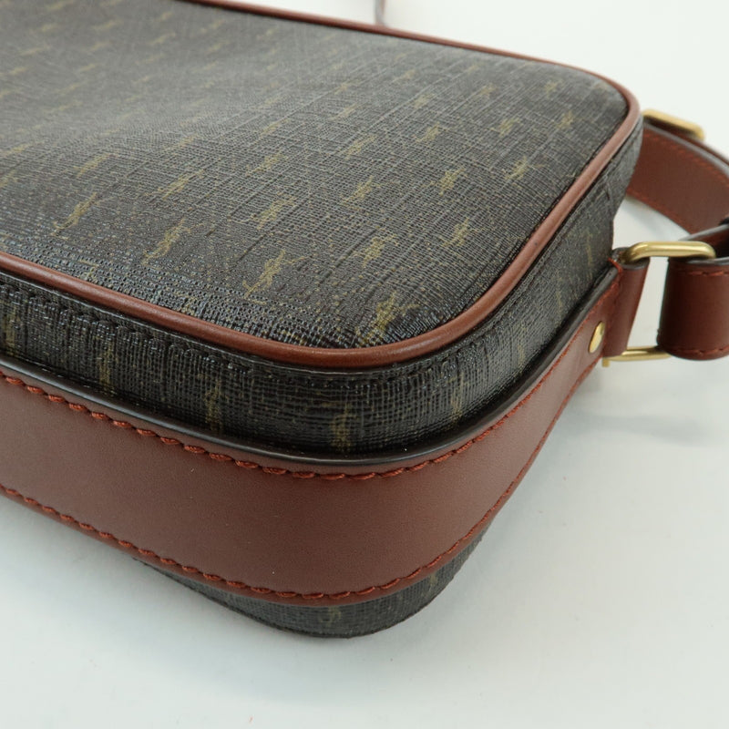 Saint Laurent Le Monogramme Camera Monogram All Over Coated Canvas And Leather Brown Bag