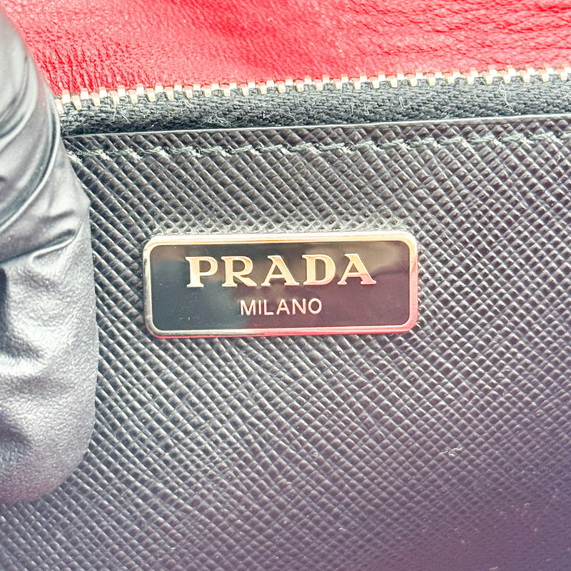 Prada Convertible Sound Vernice Saffiano Leather Black Bag