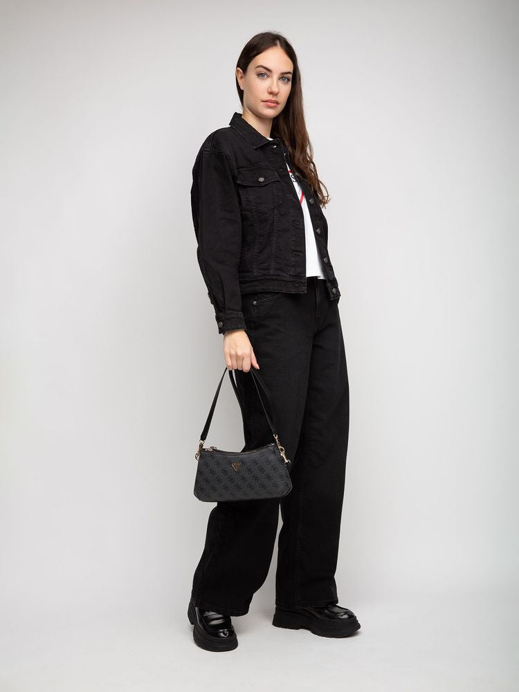 Guess Noelle Ii Shoulder Bag — Black Polyurethane