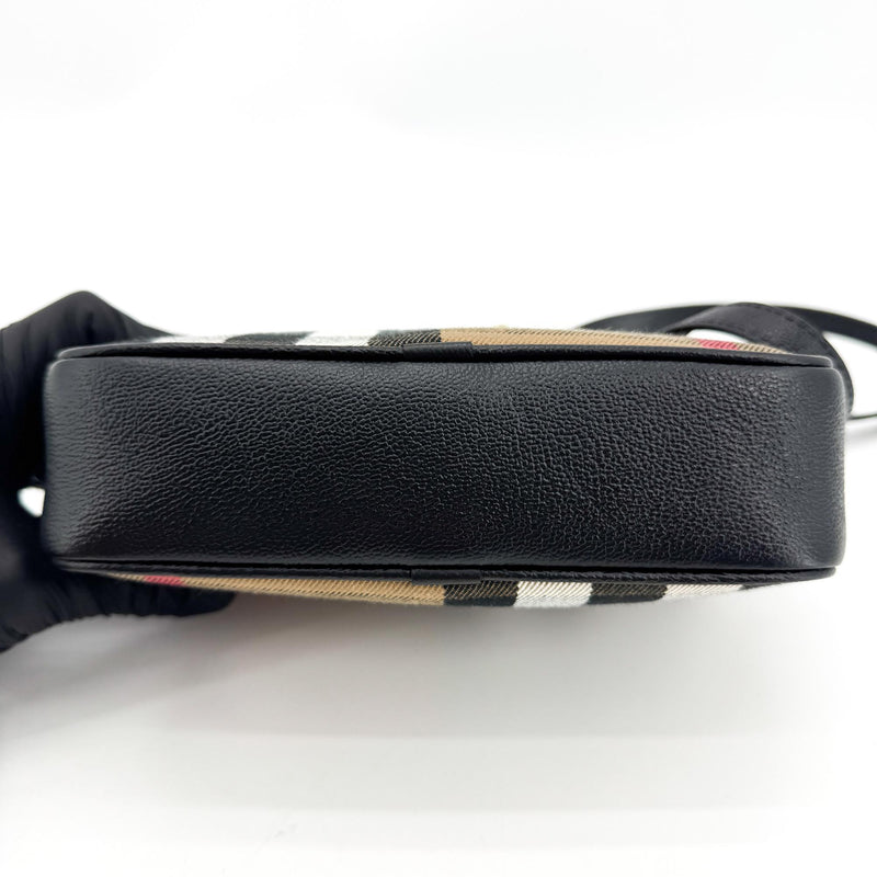 Burberry Camera Vintage Check Canvas Black Bag