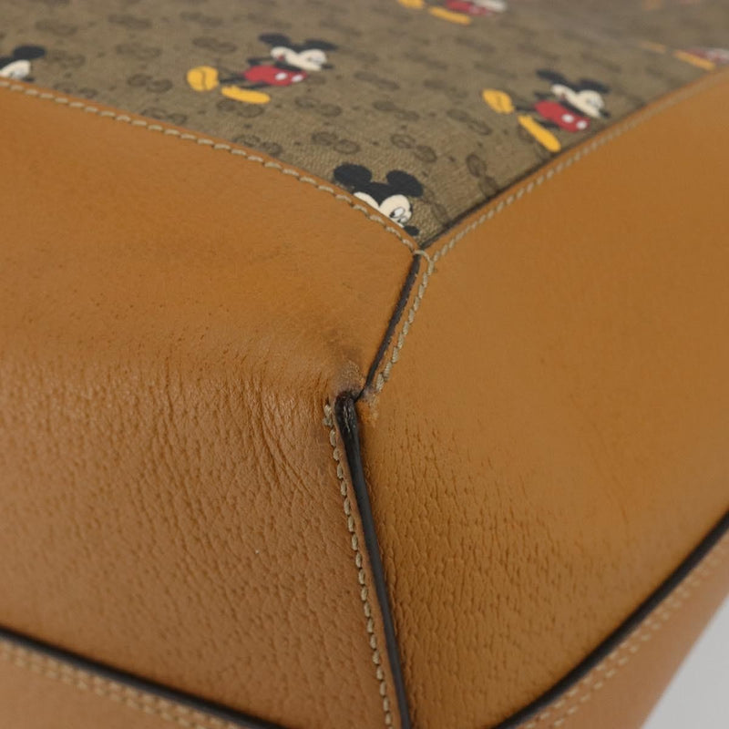 Gucci Disney Mickey Mouse Soft Open Printed Mini Gg Coated Canvas Beige Bag