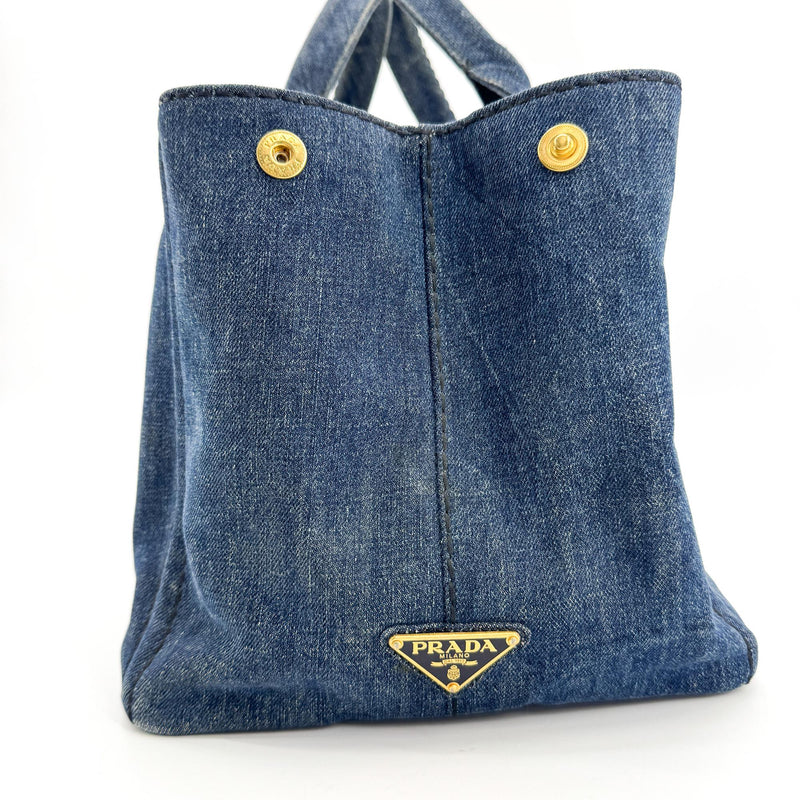 Prada Canapa Denim Blue Denim_jeans Bag