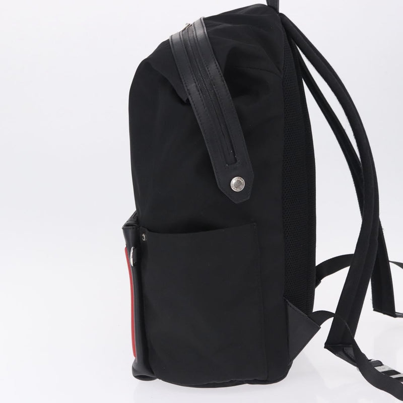 Fendi Fiend Nylon With Printed Leather Black Bag
