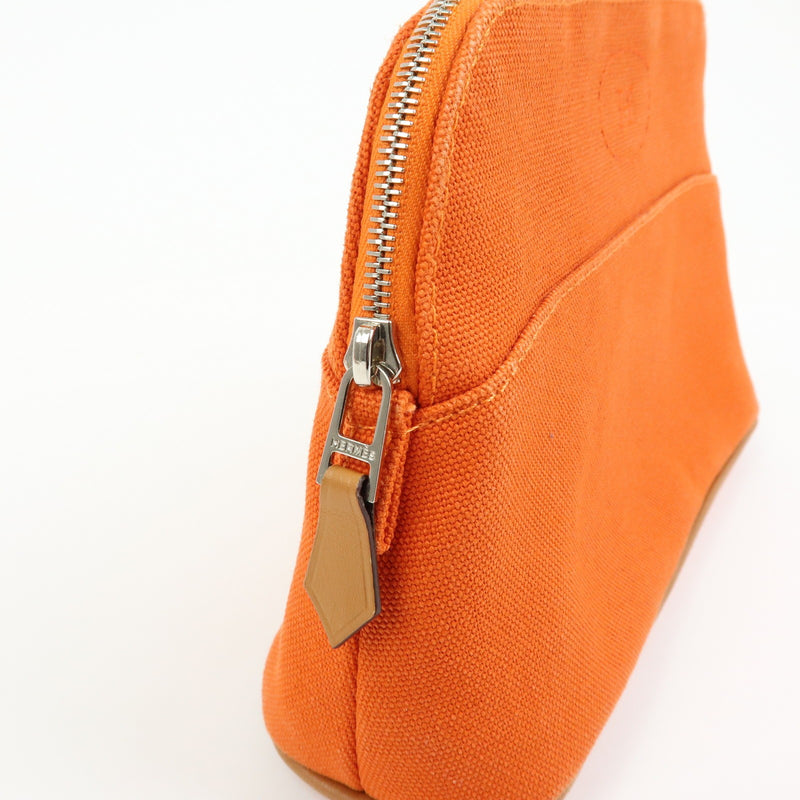 Hermes Bolide Travel Canvas Orange Bag