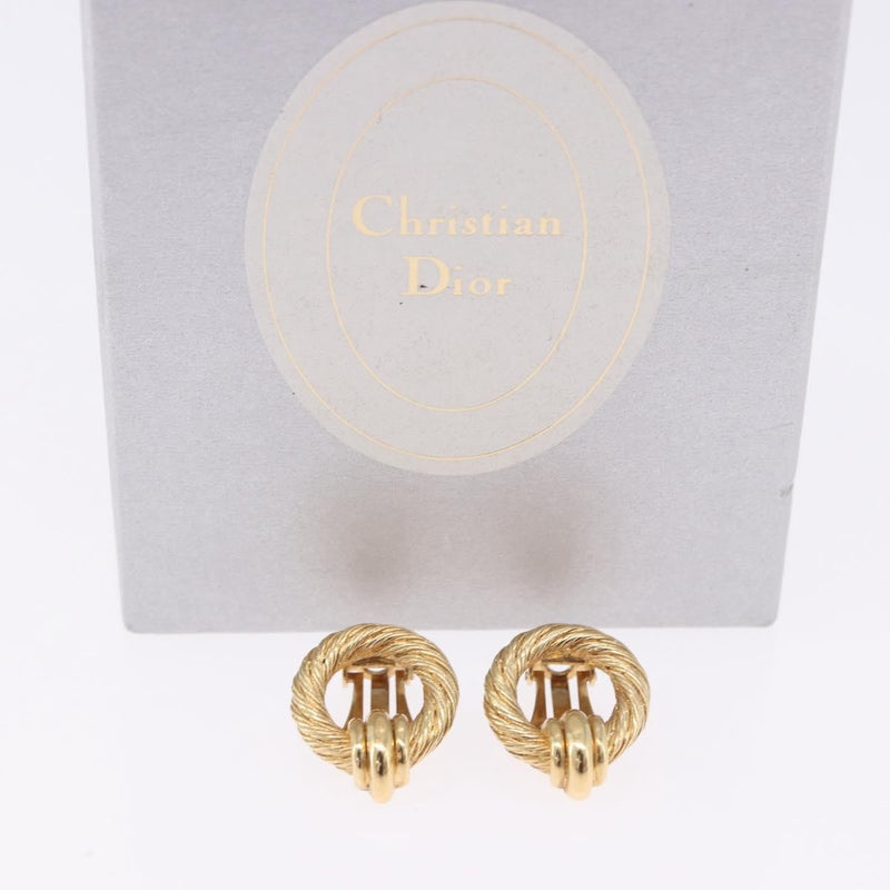 Christian Dior Vintage Clip-On Metal Gold Bijoux
