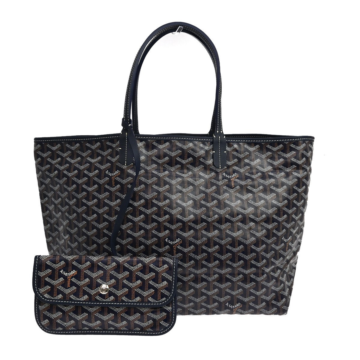 Goyard Saint Louis Coated Canvas Navy Bag
