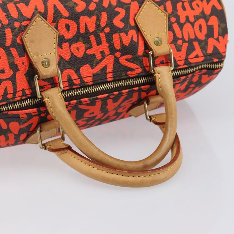 Louis Vuitton Speedy Limited Edition Monogram Graffiti Orange Canvas Bag
