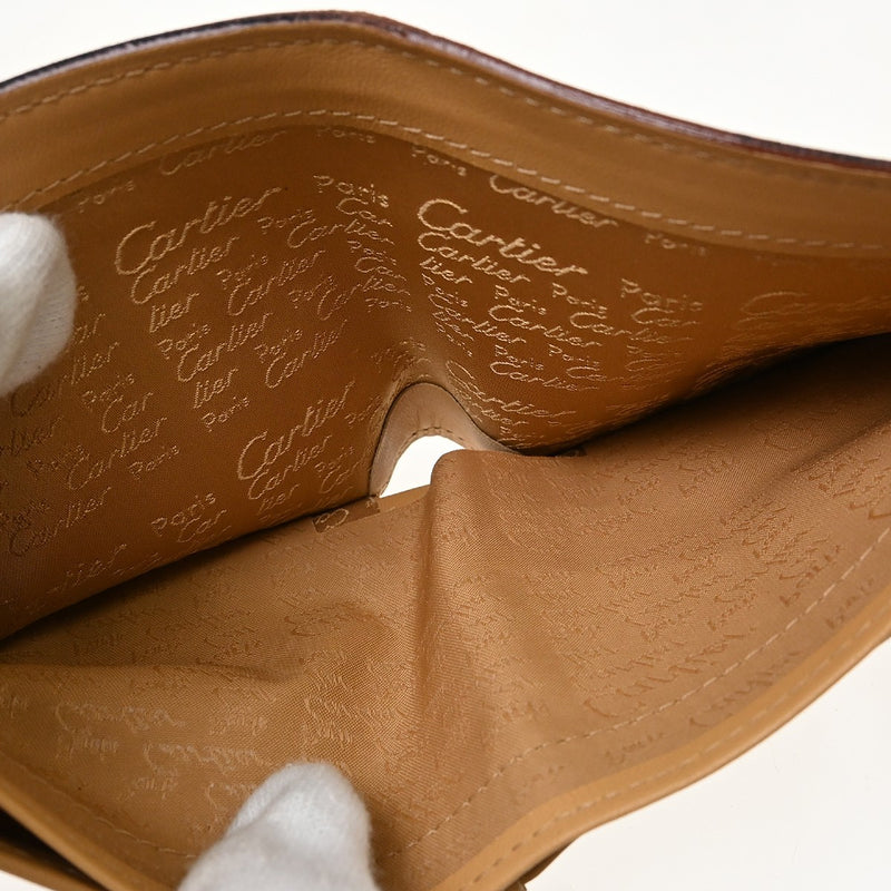 Cartier Bifold Leather Beige Accessory