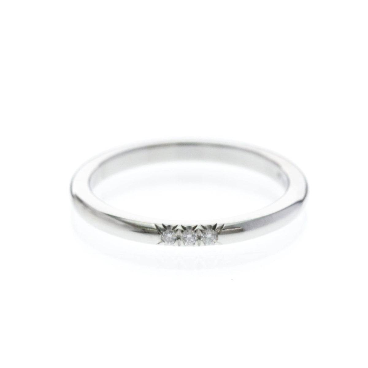 Tiffany & Co. Forever Wedding Band 950 Platinum With Diamonds Silver Bijoux