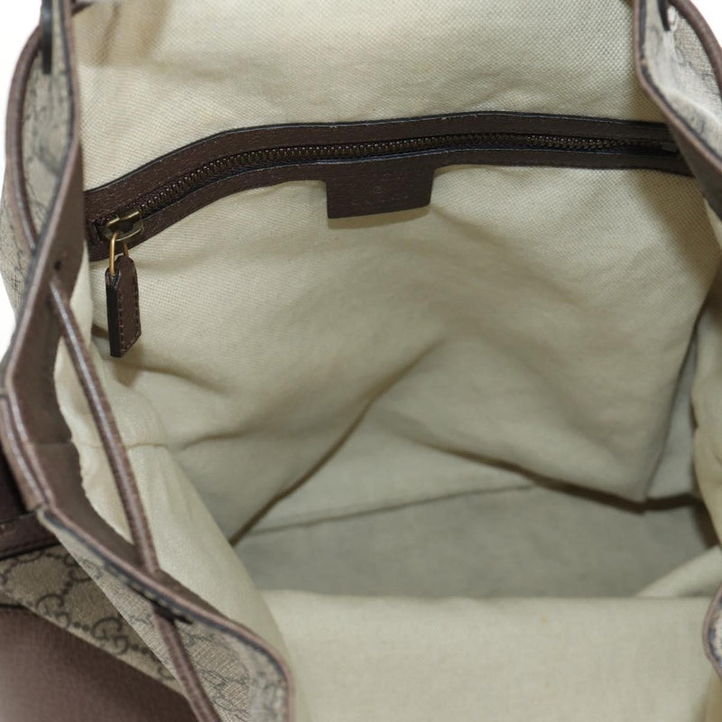 Gucci Neo Vintage Drawstring Bucket Gg Coated Canvas Beige Bag
