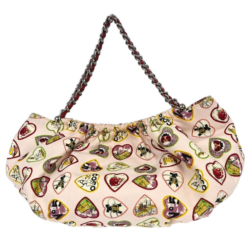 Chanel Valentine Hobo Printed Canvas Pink