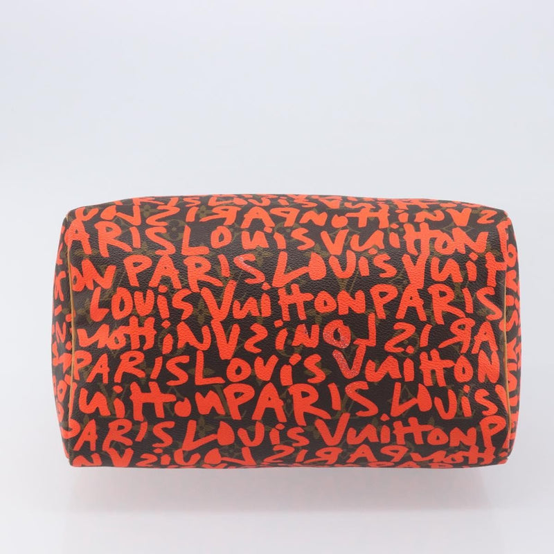 Louis Vuitton Speedy Limited Edition Monogram Graffiti Orange Canvas Bag