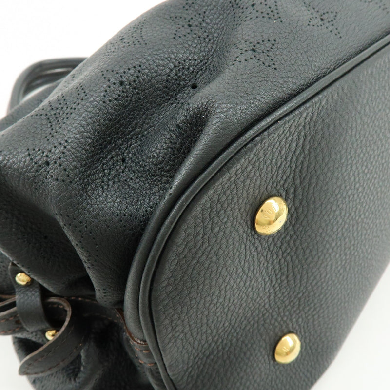 Louis Vuitton L Hobo Mahina Leather Black