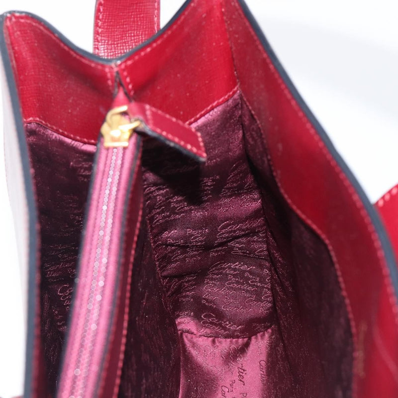 Cartier Must De Leather Burgundy Bag