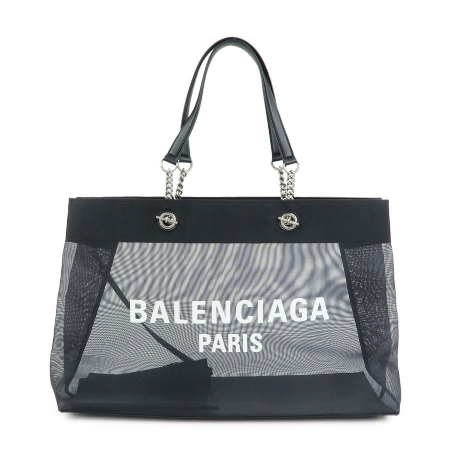 Balenciaga Duty Free Mesh With Leather Black Bag