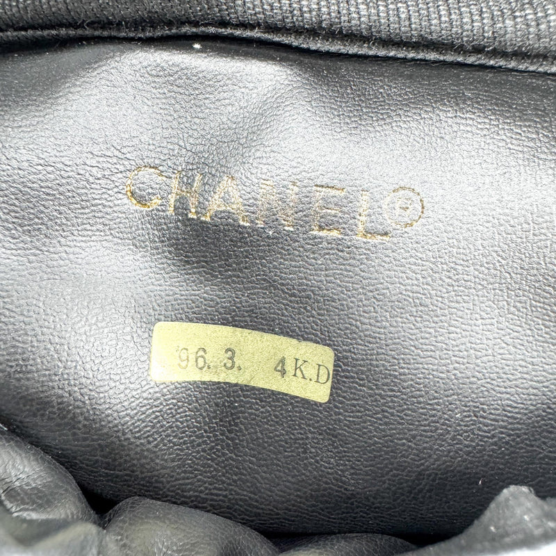 Chanel Vintage Timeless Cosmetic Case Patent Black Patent_leather Bag