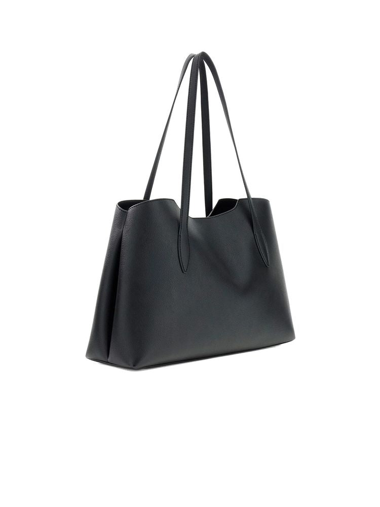 Guess Tote Bag — Black Polyurethane