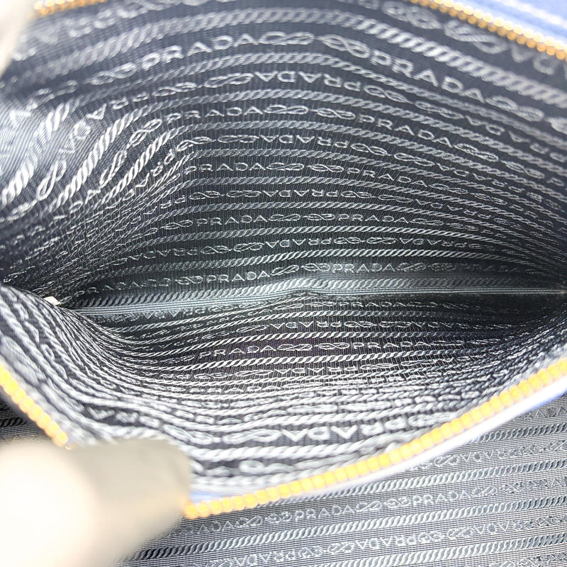Prada Lux Open Saffiano Leather Blue Bag