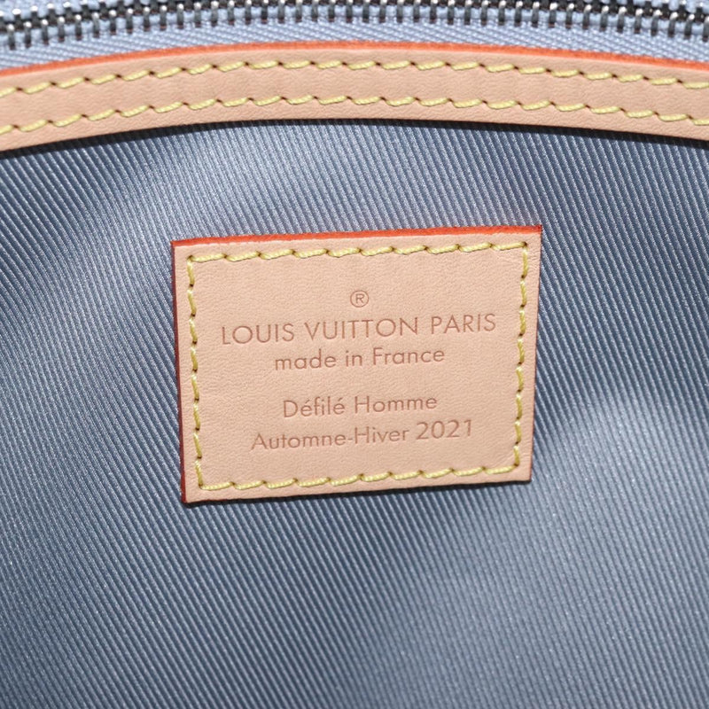Louis Vuitton Keepall Bandouliere Monogram Mirror Coated Canvas Silver Leather Bag