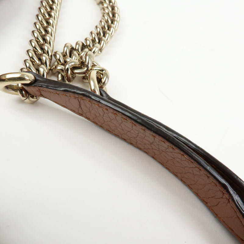 Gucci Soho Chain Strap Leather Brown Bag