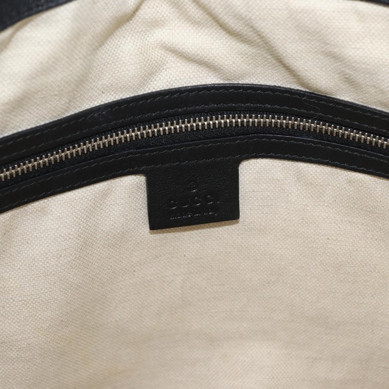 Gucci Braided Strap Zip Messenger Leather Black